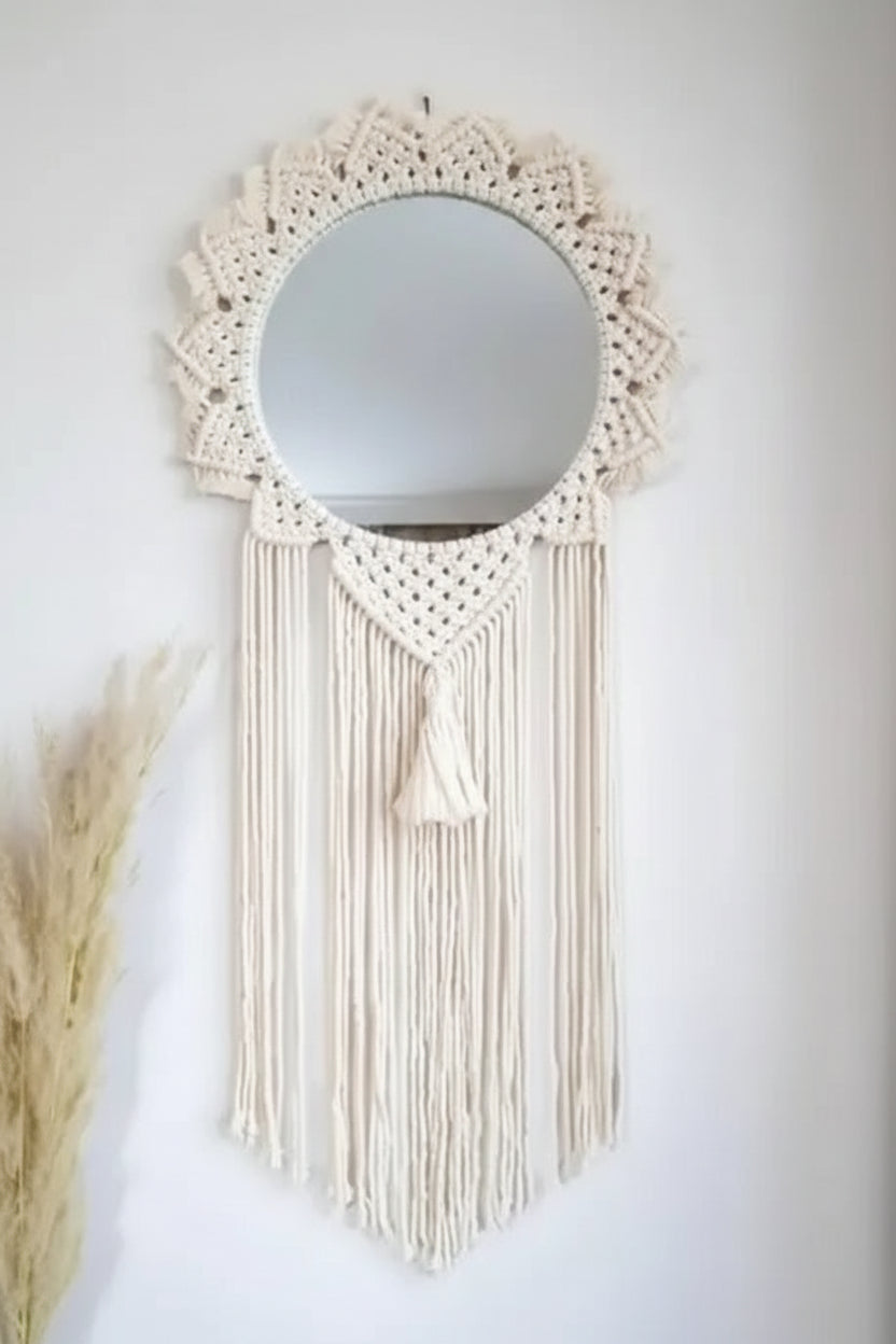 Boho Macrame Dreamcatcher Wall Hanging